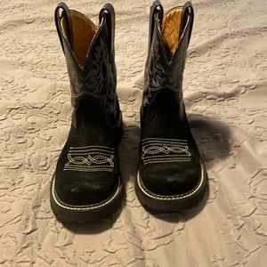 Lightly used black cowboy boots